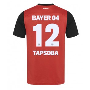 Bayer Leverkusen Edmond Tapsoba #12 Domácí Dres 2024-25 Krátký Rukáv